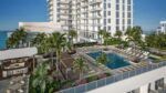 Rendering of Saravela condo pool deck and outdoor amenities in downtown Sarasota