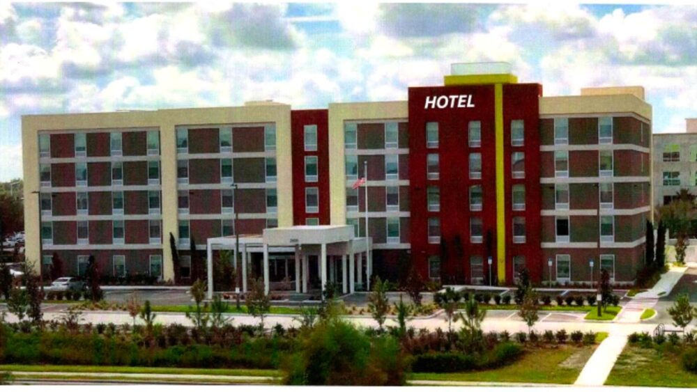 Rendering of proposed 120-room hotel at Park Place site in Pinellas Park