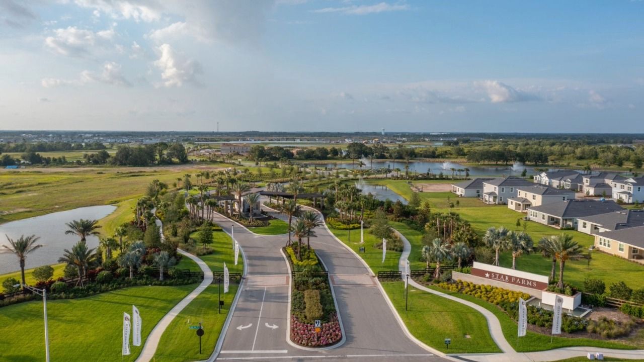 Entrance to a master-planned residential community in Parrish near State Road 62