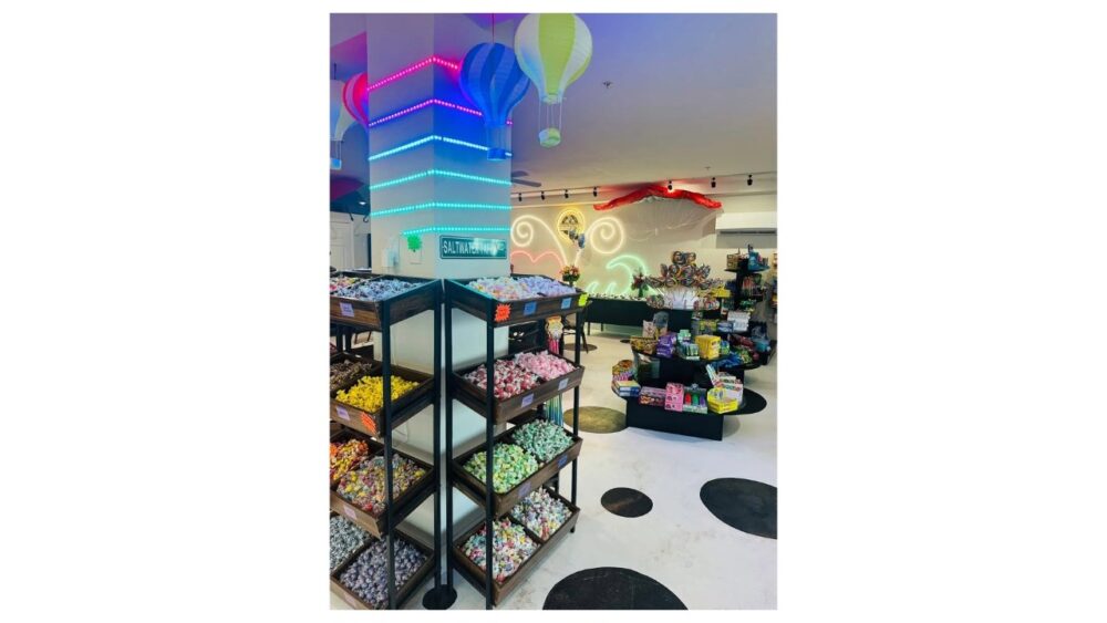 Chocolate Emporium interior with candy displays and retail layout