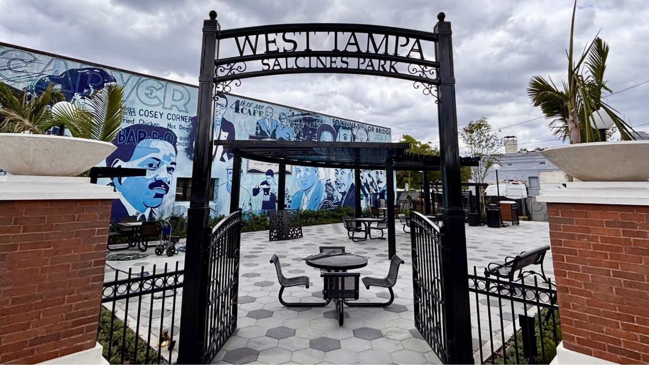 Entrance to Salcines Park in West Tampa following $1.4 million renovation
