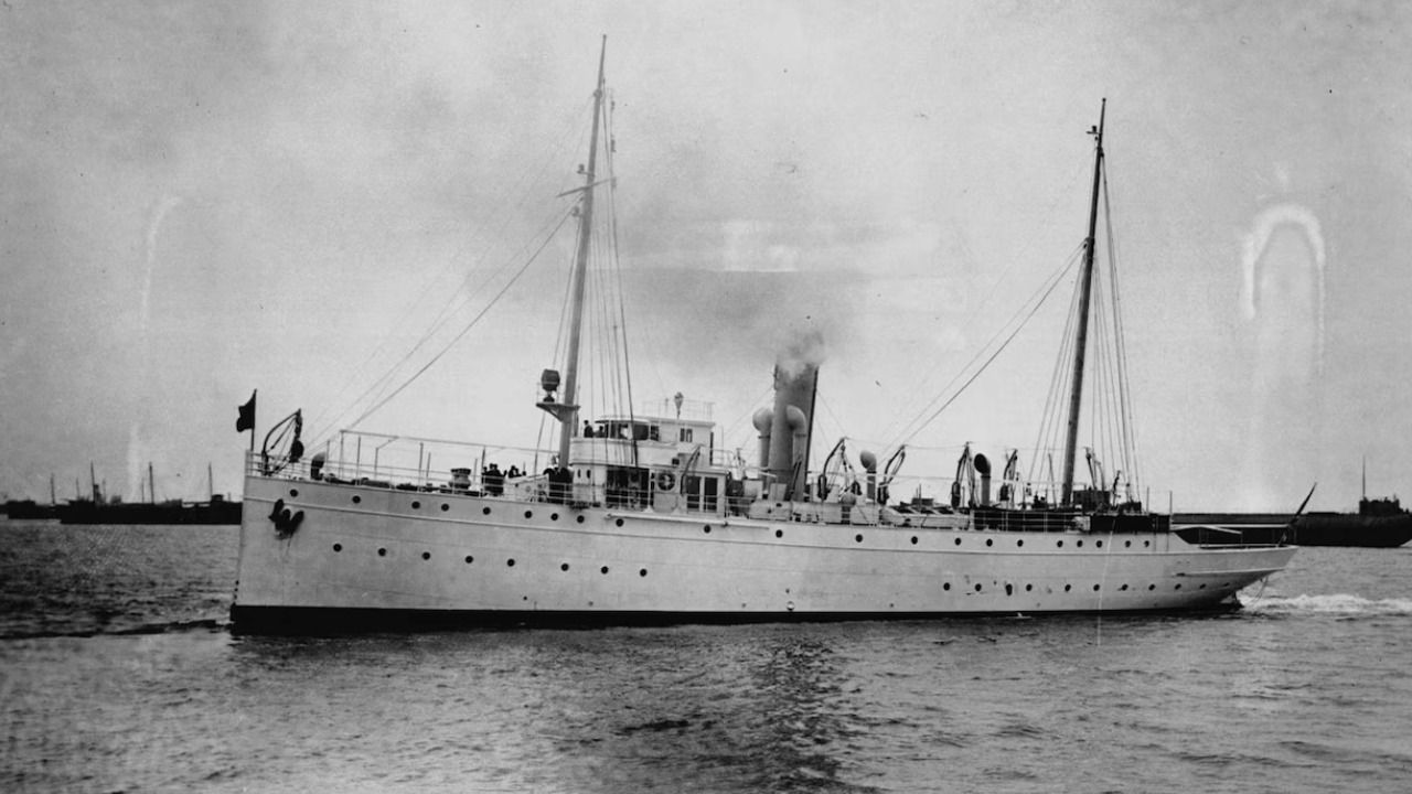 U.S. Coast Guard Tampa wreck underwater off Cornwall, showing debris and structural remains.
