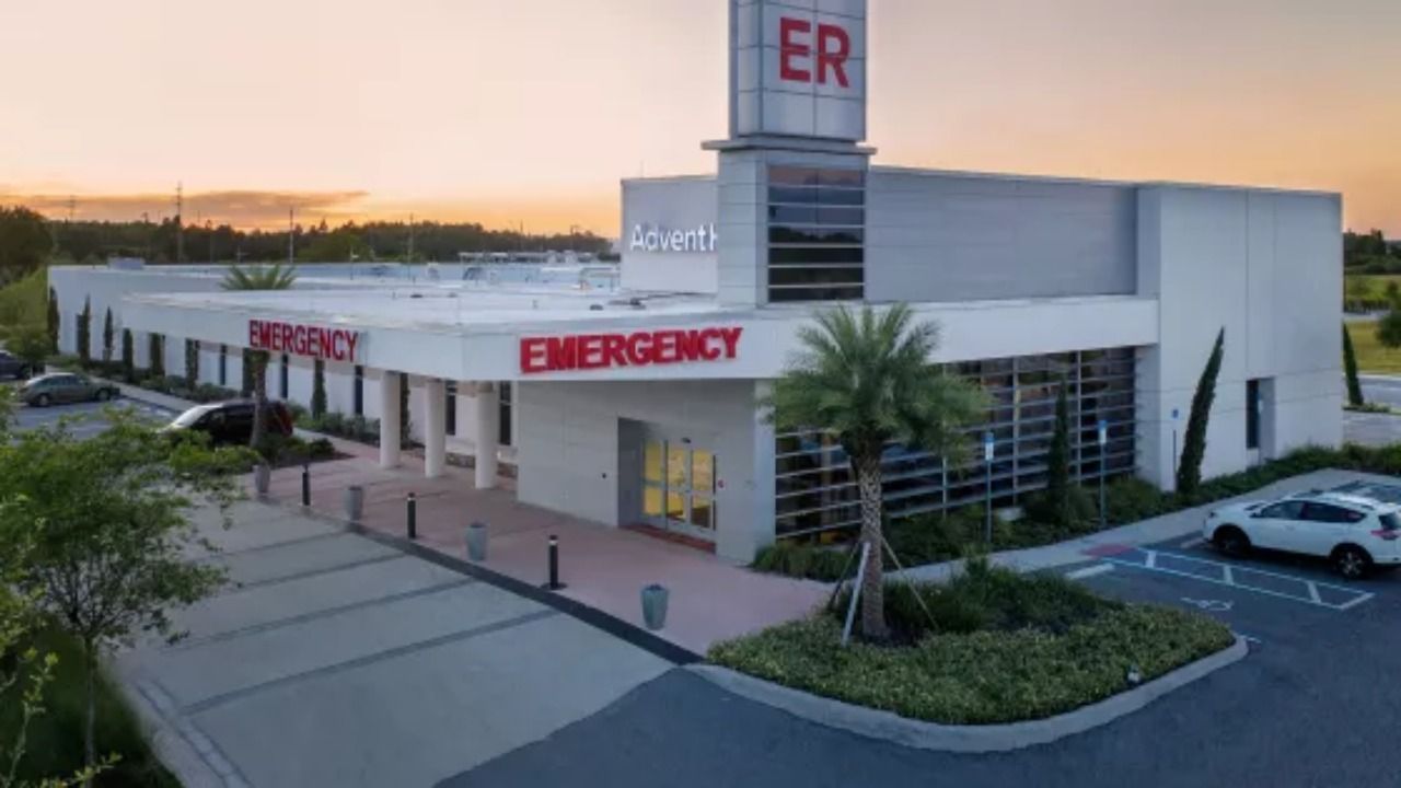AdventHealth freestanding emergency room exterior in Pasco County