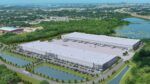 Rendering of planned two-building industrial logistics project on 116-acre site along Interstate 4 in East Tampa