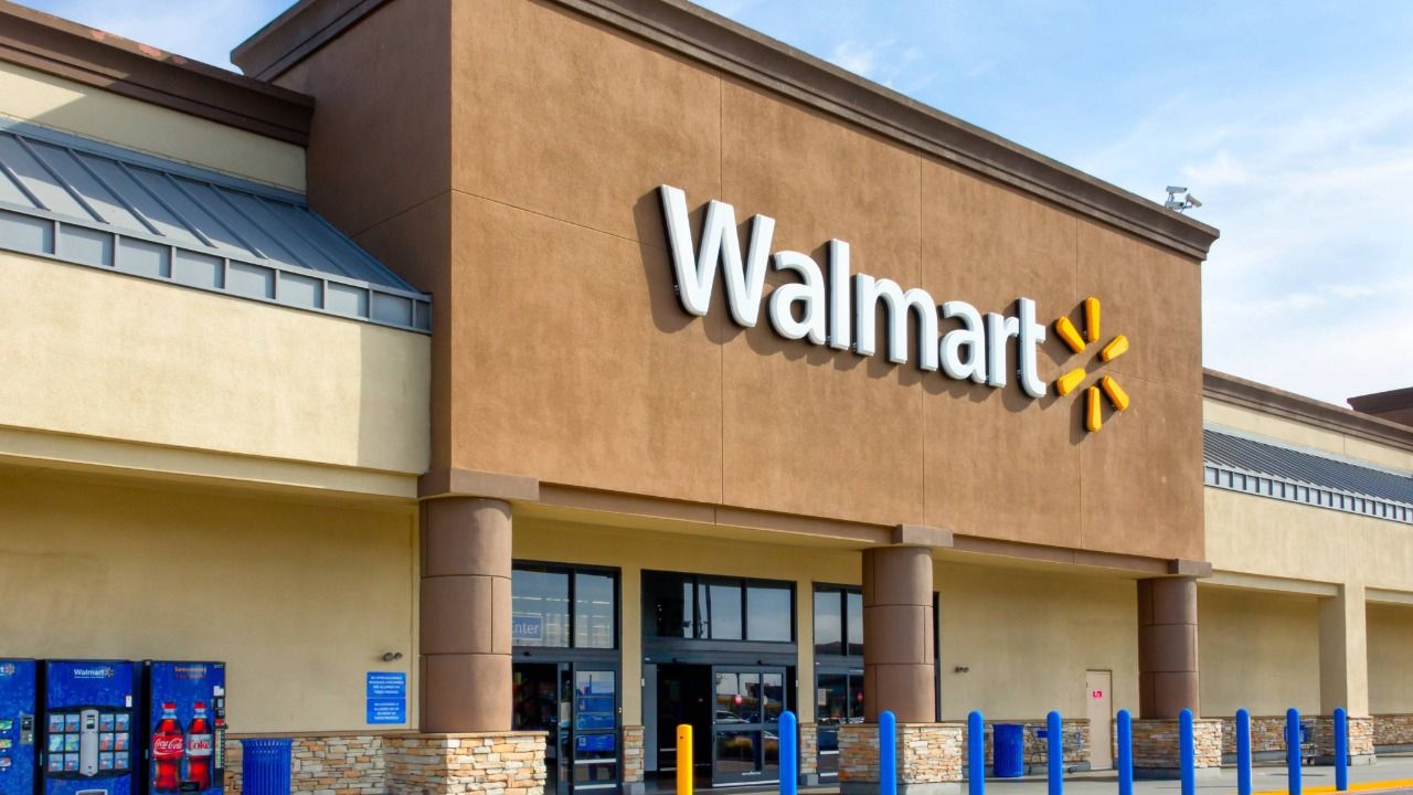 Exterior of a Walmart Supercenter with storefront signage