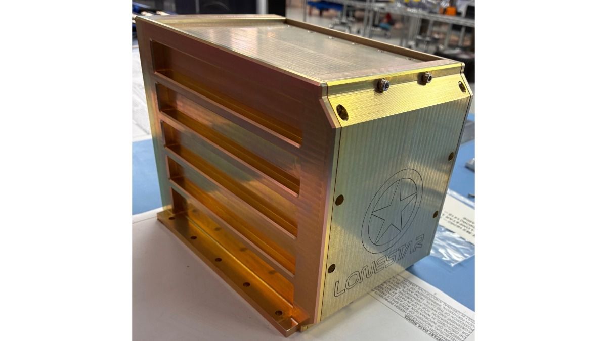Prototype lunar data storage system developed by Tampa-based Lonestar Data Holdings for future Moon missions and space-based computing operations.