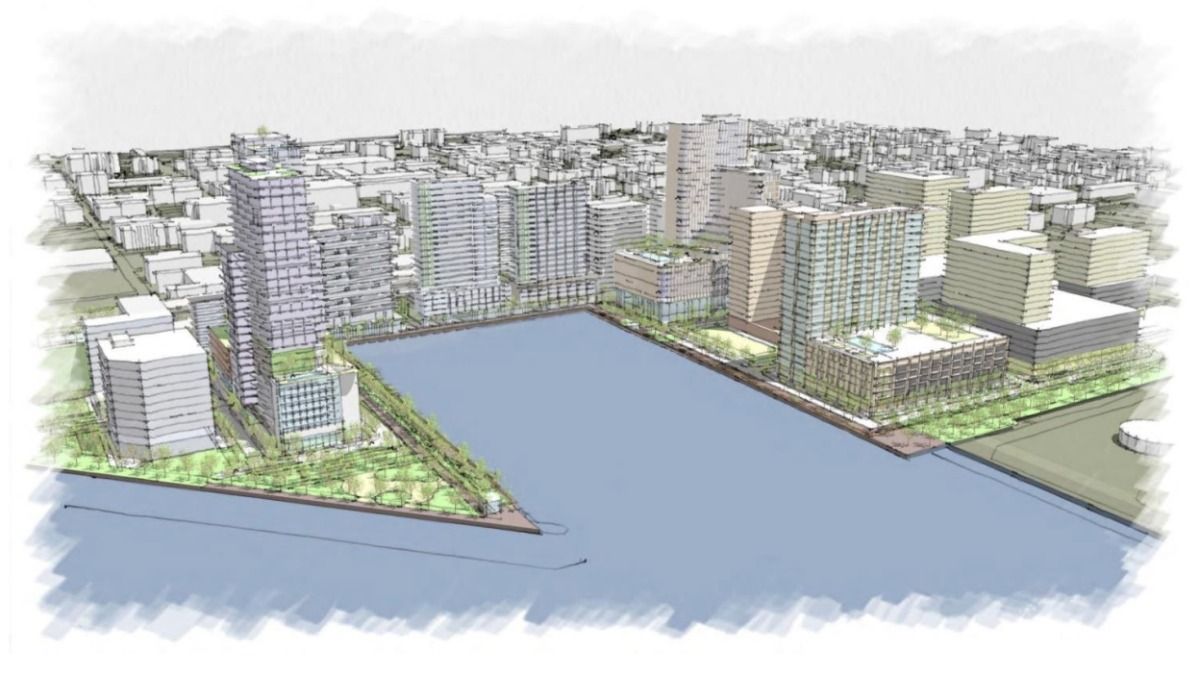 Rendering of the planned Ybor Harbor waterfront redevelopment along Ybor Channel