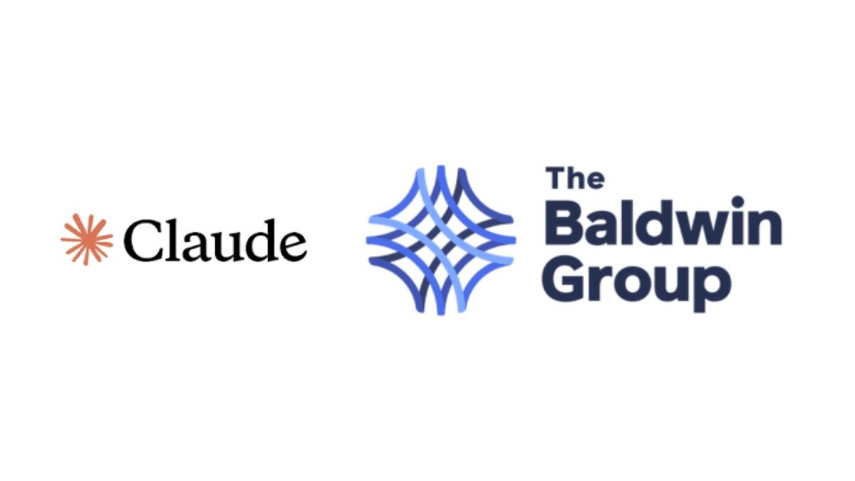 Logos of Claude and The Baldwin Group shown side by side