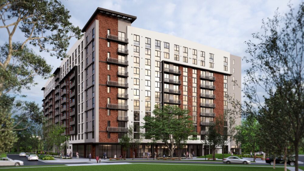 Rendering of the Gallery at Rome Yards mixed-income redevelopment project in West Tampa