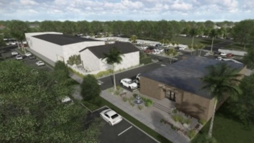 Rendering of the proposed wellness campus at Cass United on West Cass Street in Tampa.