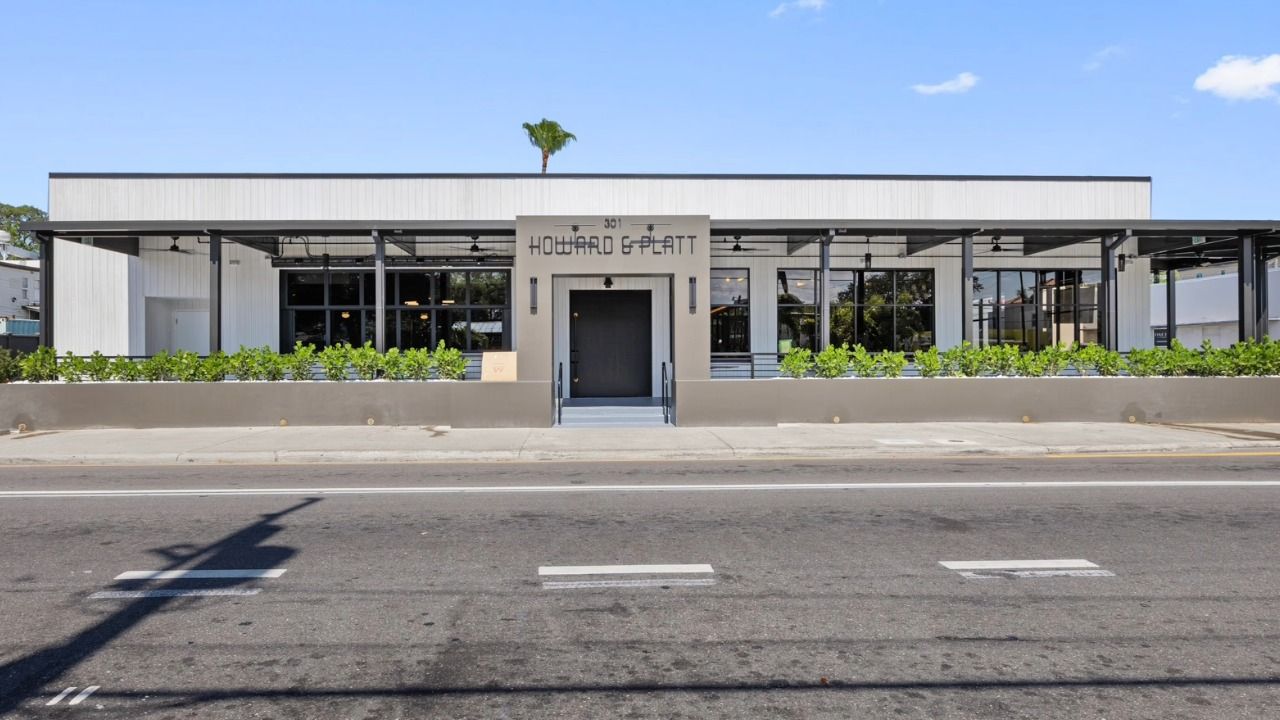 Exterior view of Howard & Platt, the new restaurant opening July 17 in the former TC Choy's building on South Howard Avenue in Tampa.