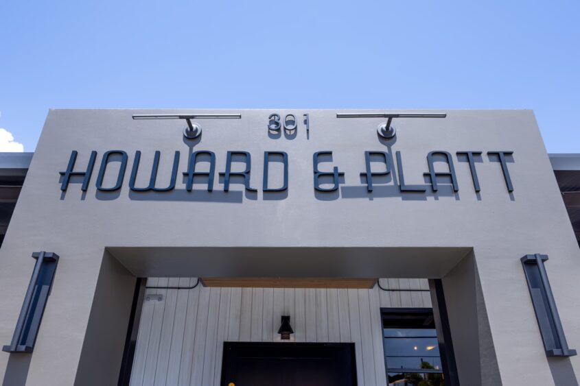 Interior and exterior views of Howard & Platt, the new South Howard restaurant opening July 17 in the former TC Choy's building in Tampa.