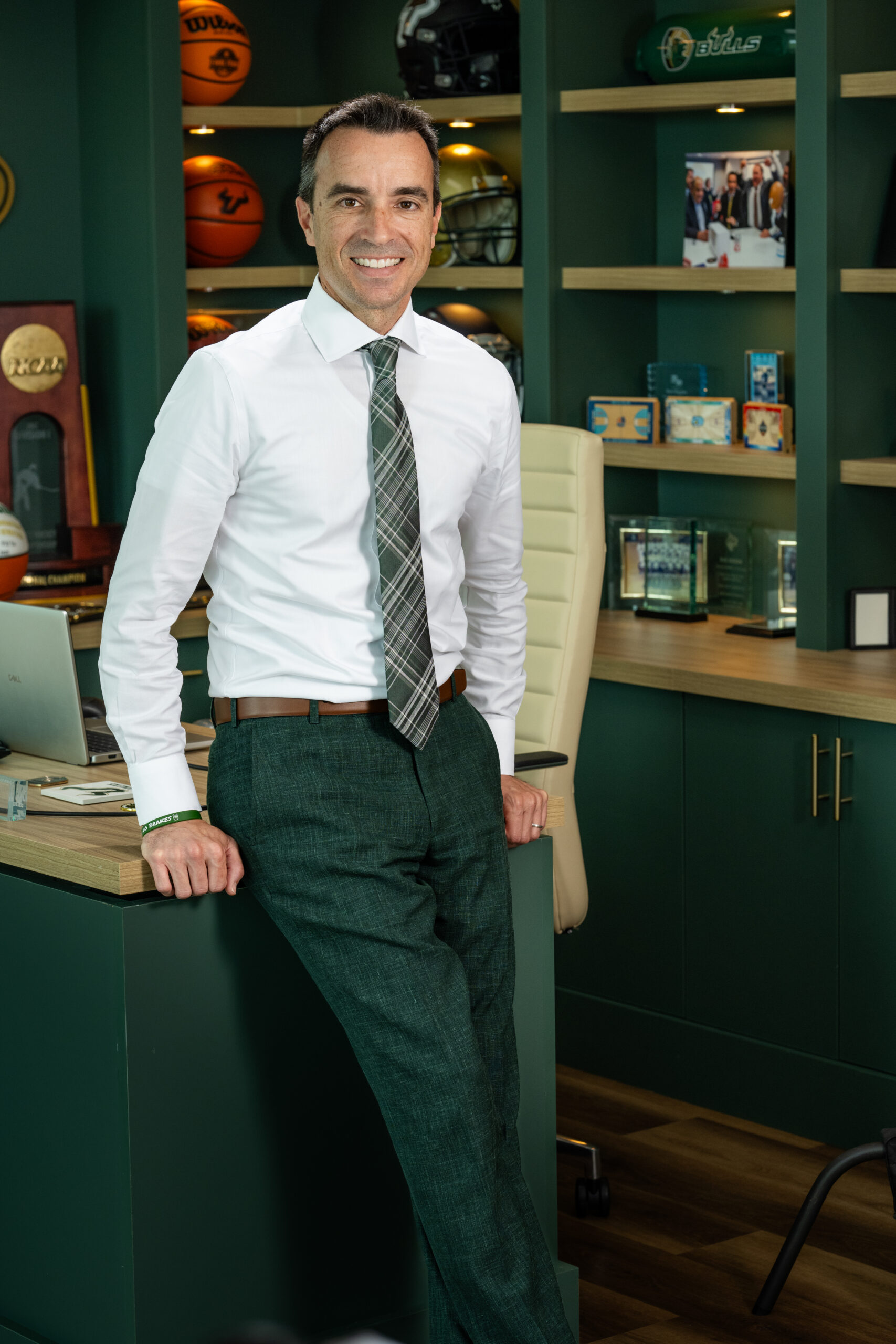 Rob Higgins in his office at USF Athletics
