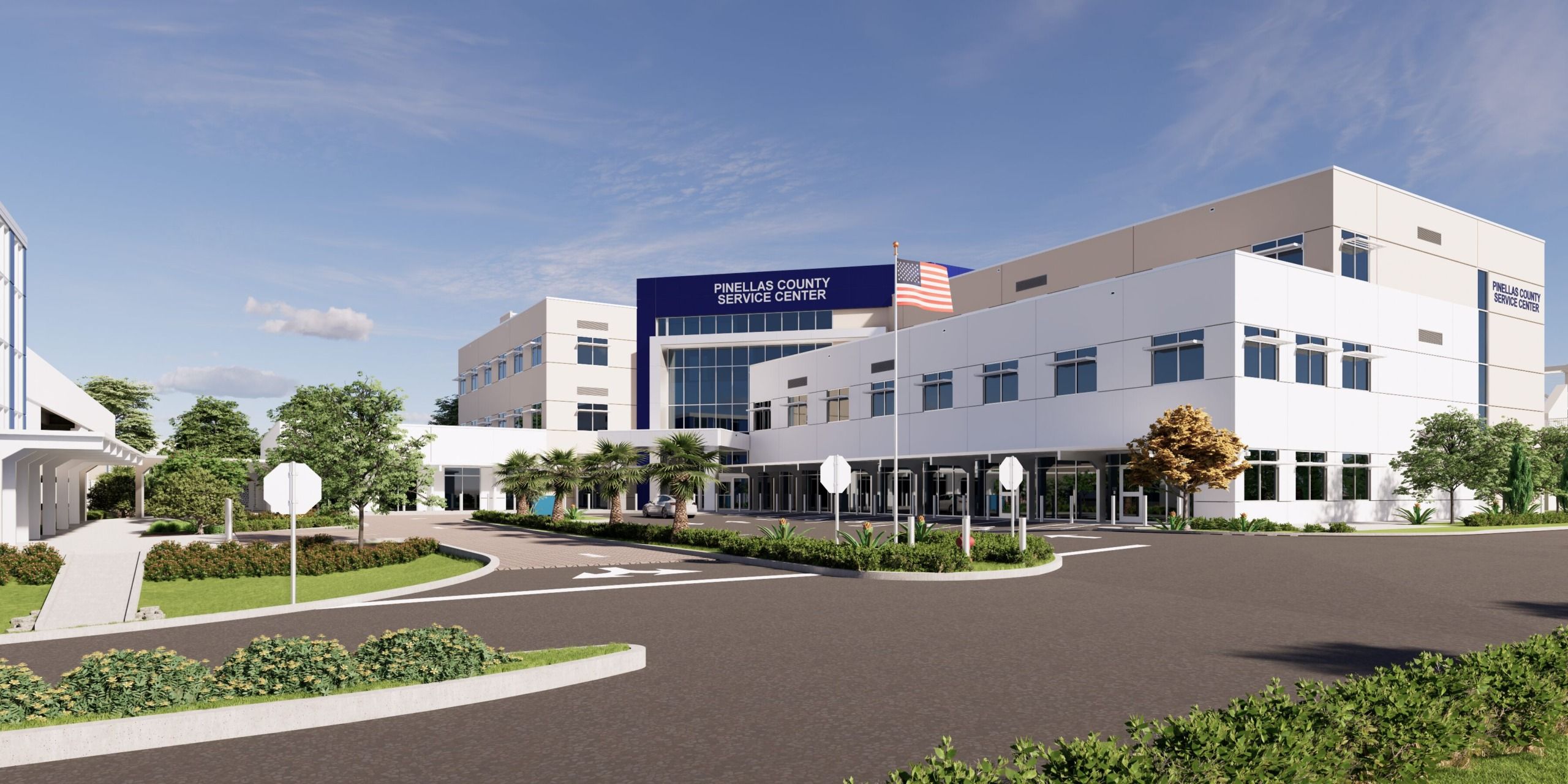 Rendering of the proposed $51 million Pinellas County North County Service Center in Clearwater, which would replace the existing facility and consolidate county offices.