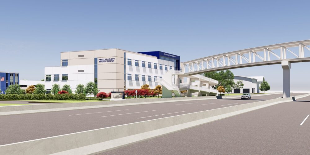 Rendering of the proposed $51 million Pinellas County North County Service Center in Clearwater, which would replace the existing facility and consolidate county offices.