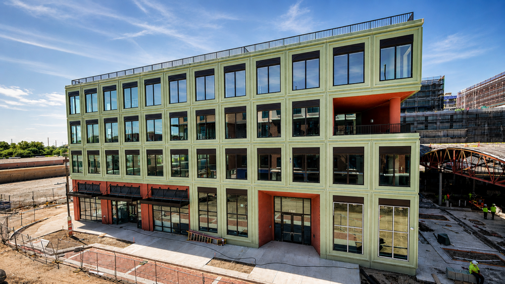 Exterior of the six-story Gasworx office building under construction at 1331 E. Fourth Ave. in Ybor City.