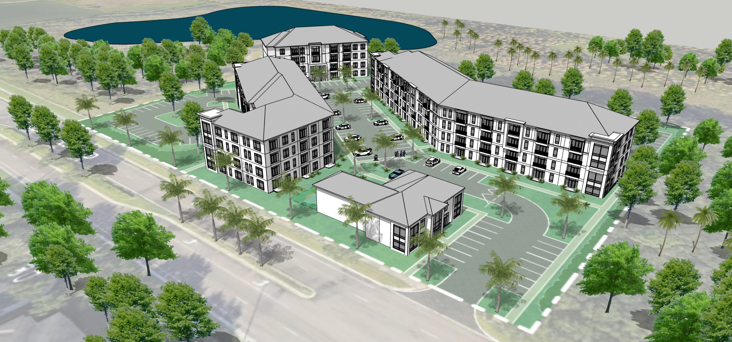 Rendering of Tampa General Hospital's planned employee housing complex