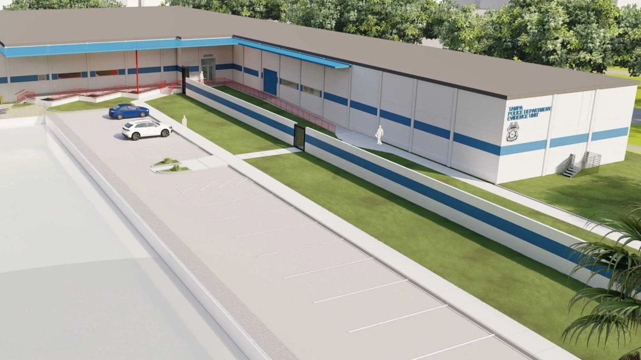 Rendering of Tampa Police Department’s planned Forensics and Evidence Annex on North Howard Avenue