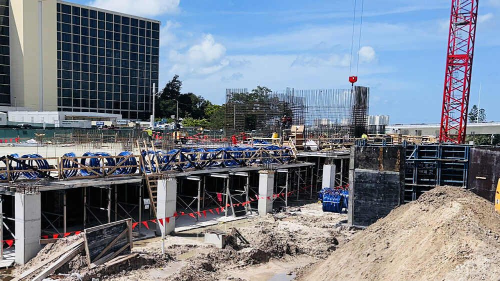Construction underway on the 28-story, 400-unit apartment tower at the former Clearwater City Hall site