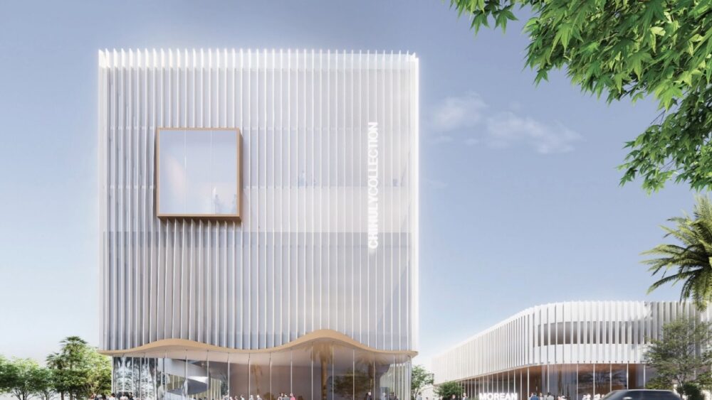 Architectural rendering of the planned Morean Art Center and Chihuly Collection expansion in downtown St. Petersburg.