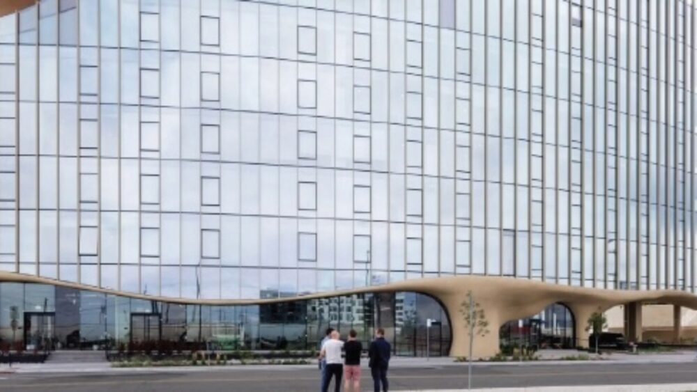 Architectural rendering of the planned Morean Art Center and Chihuly Collection expansion in downtown St. Petersburg.